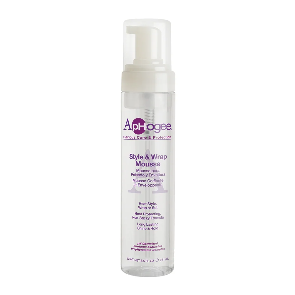 Aphogee  Style & Wrap Mousse 8.5 Oz